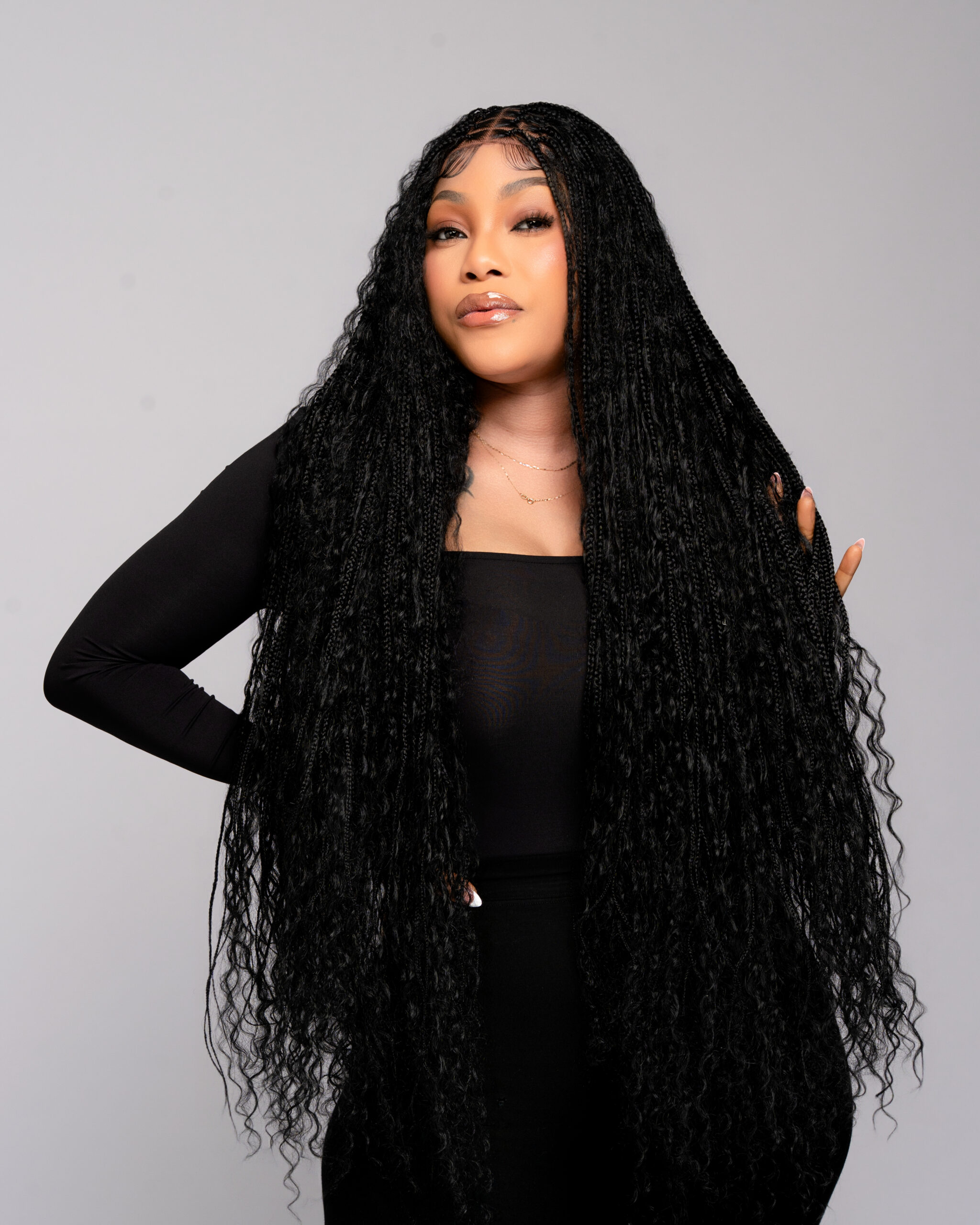 Perruque Boho braide Curly Noir Intense – Image 3