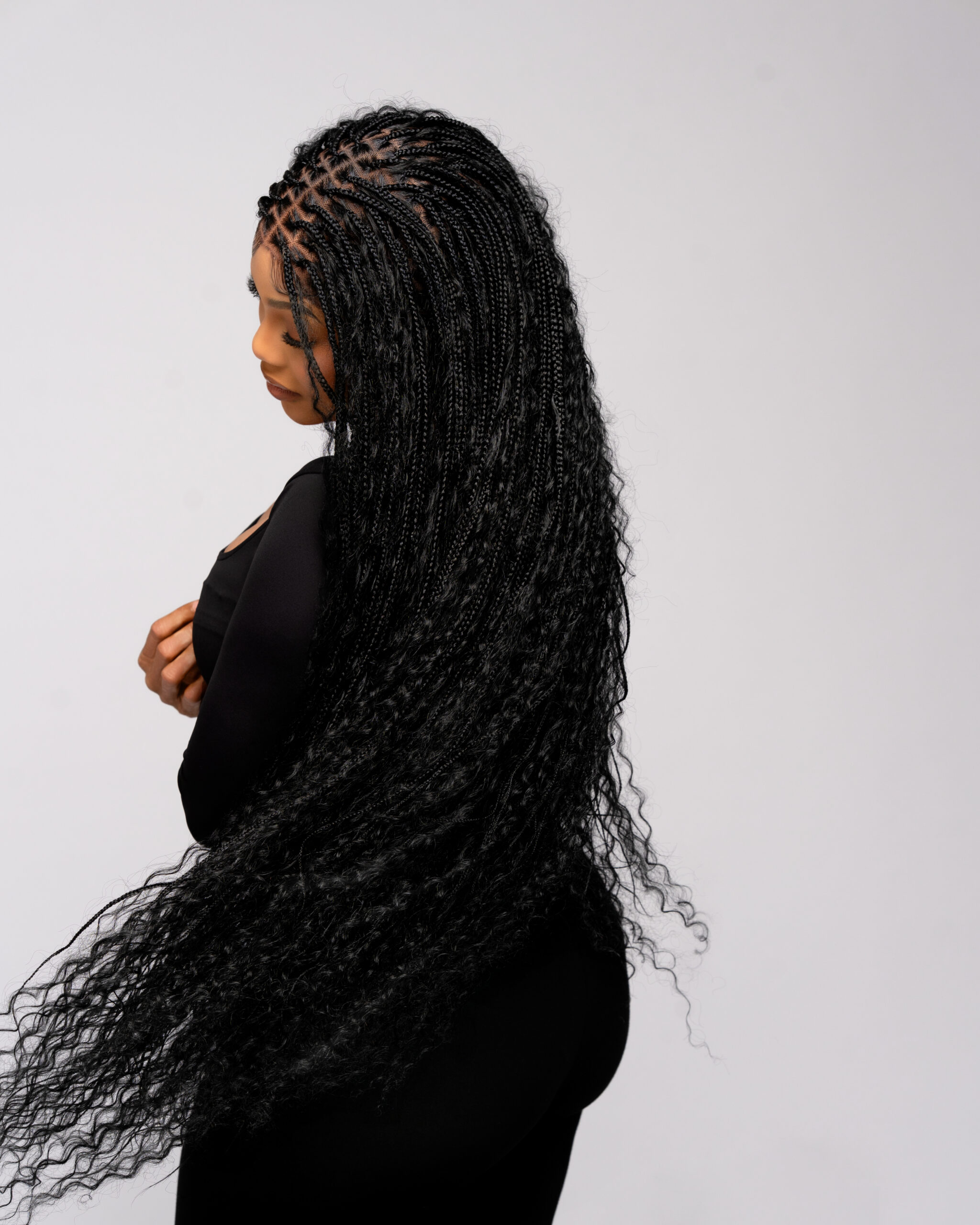 Perruque Boho braide Curly Noir Intense – Image 6