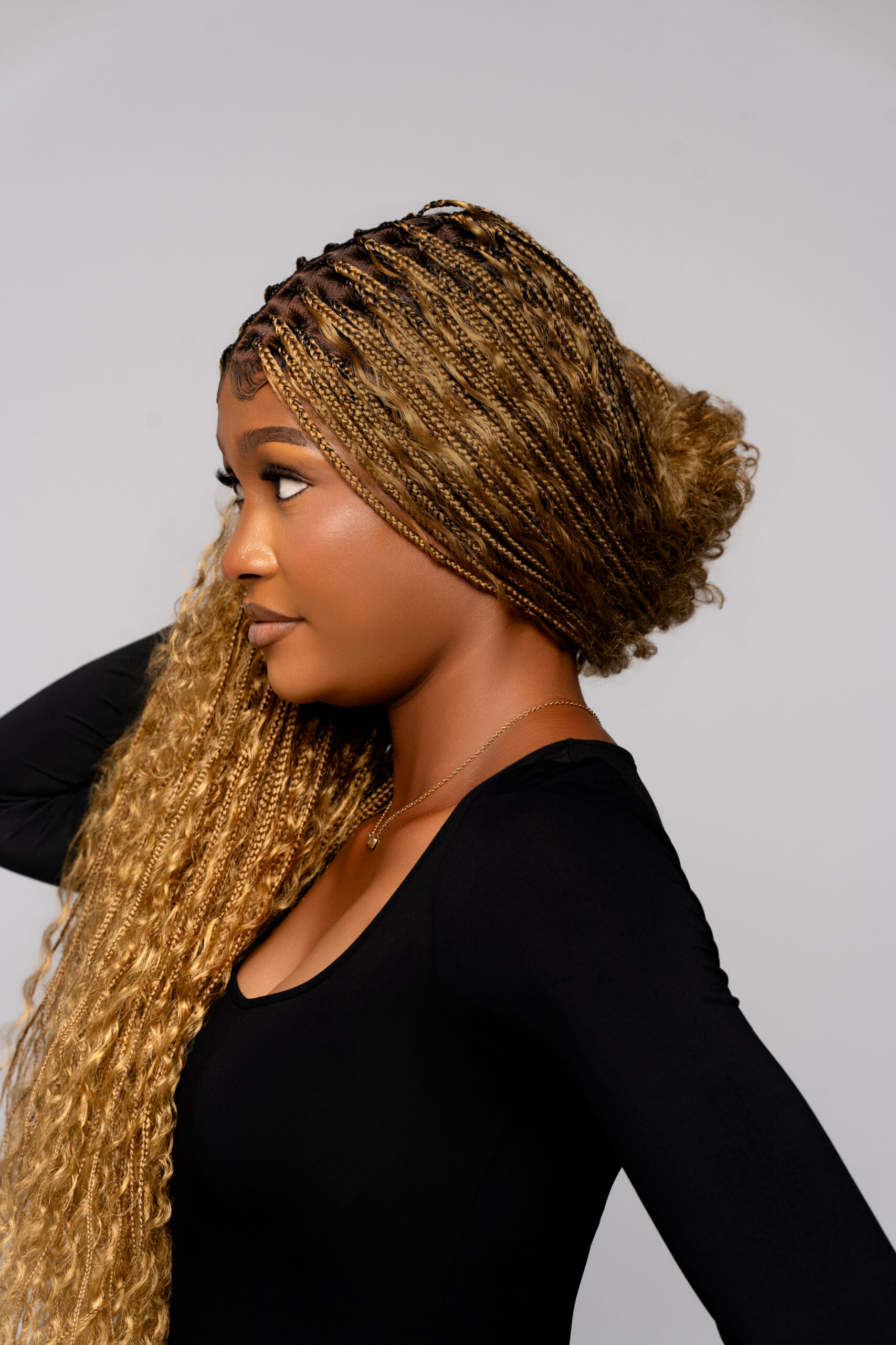 Perruque Boho Curly Blond Miel – Image 5