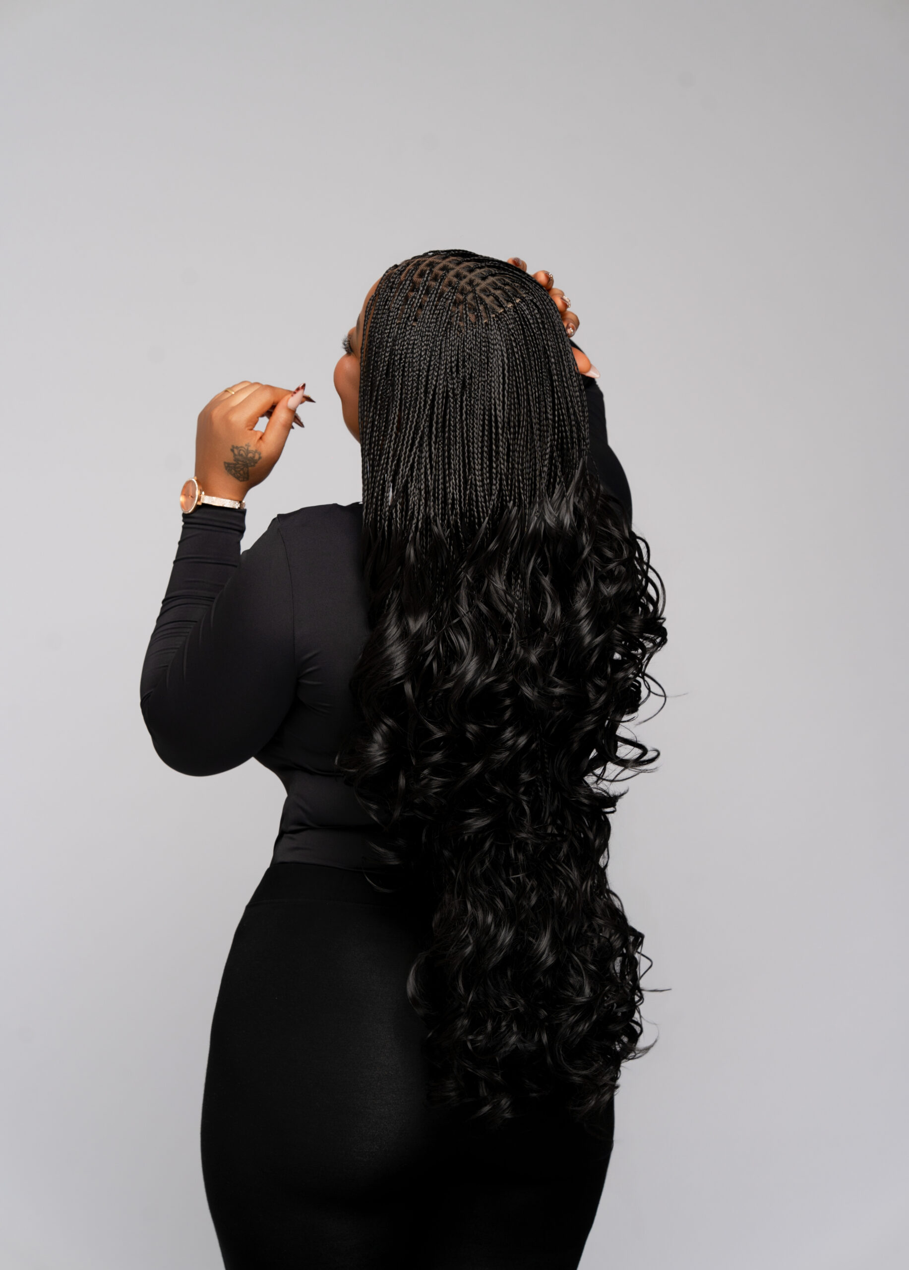 French Curly Dégradé Noir Naturel – Image 5