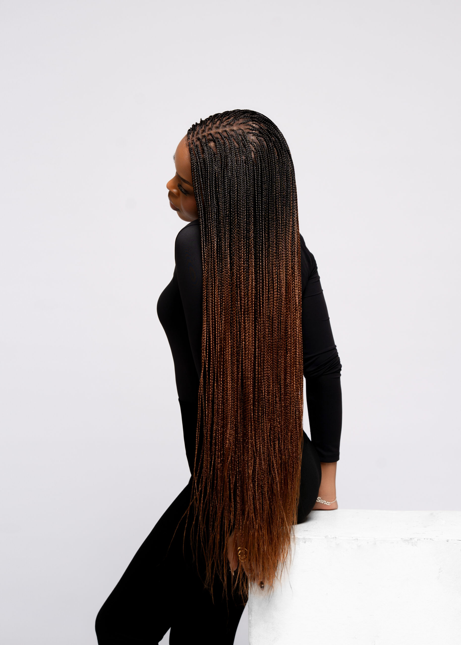 Knotless Dégradé Chocolat Luxe – Image 2