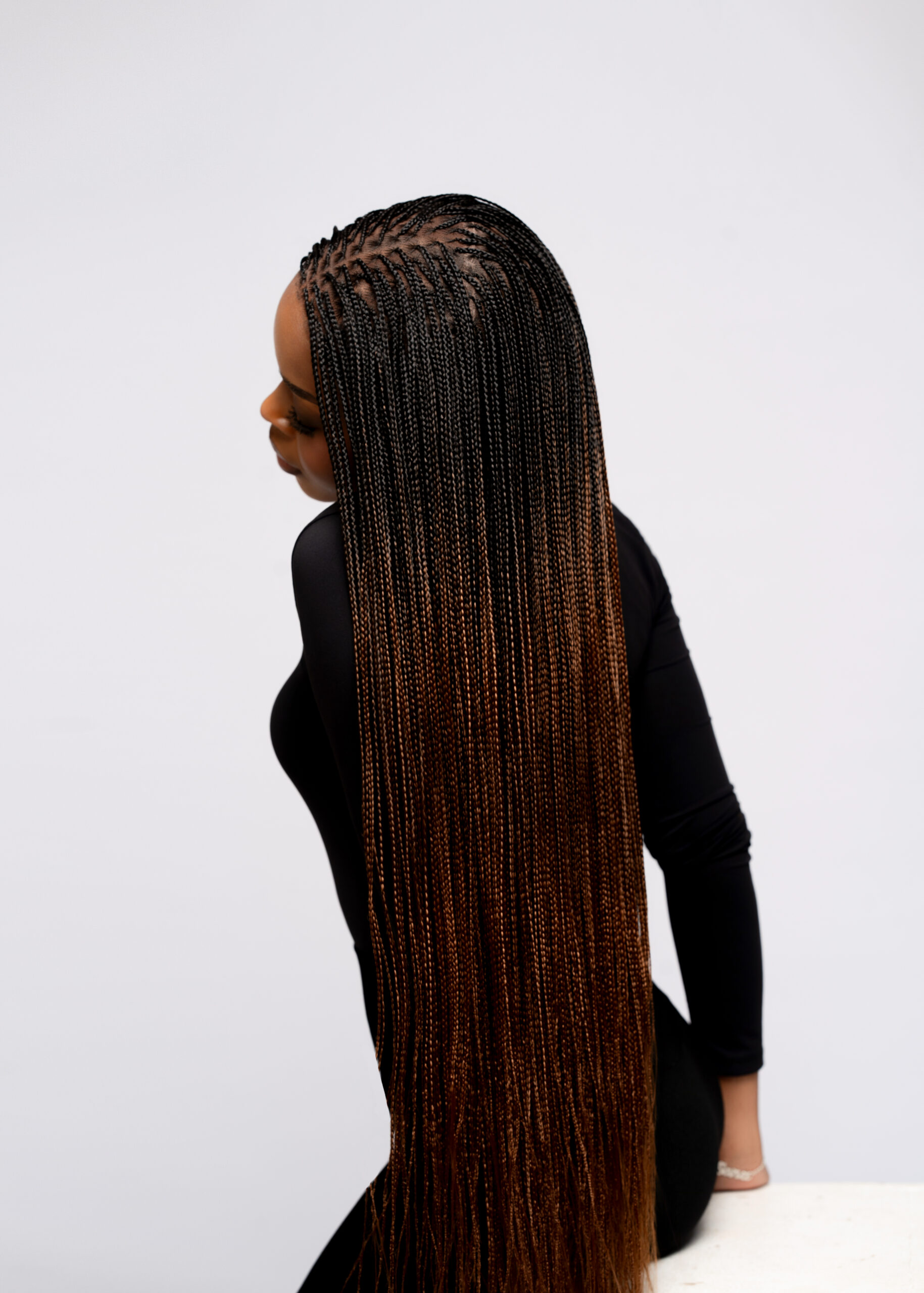 Knotless Dégradé Chocolat Luxe – Image 4