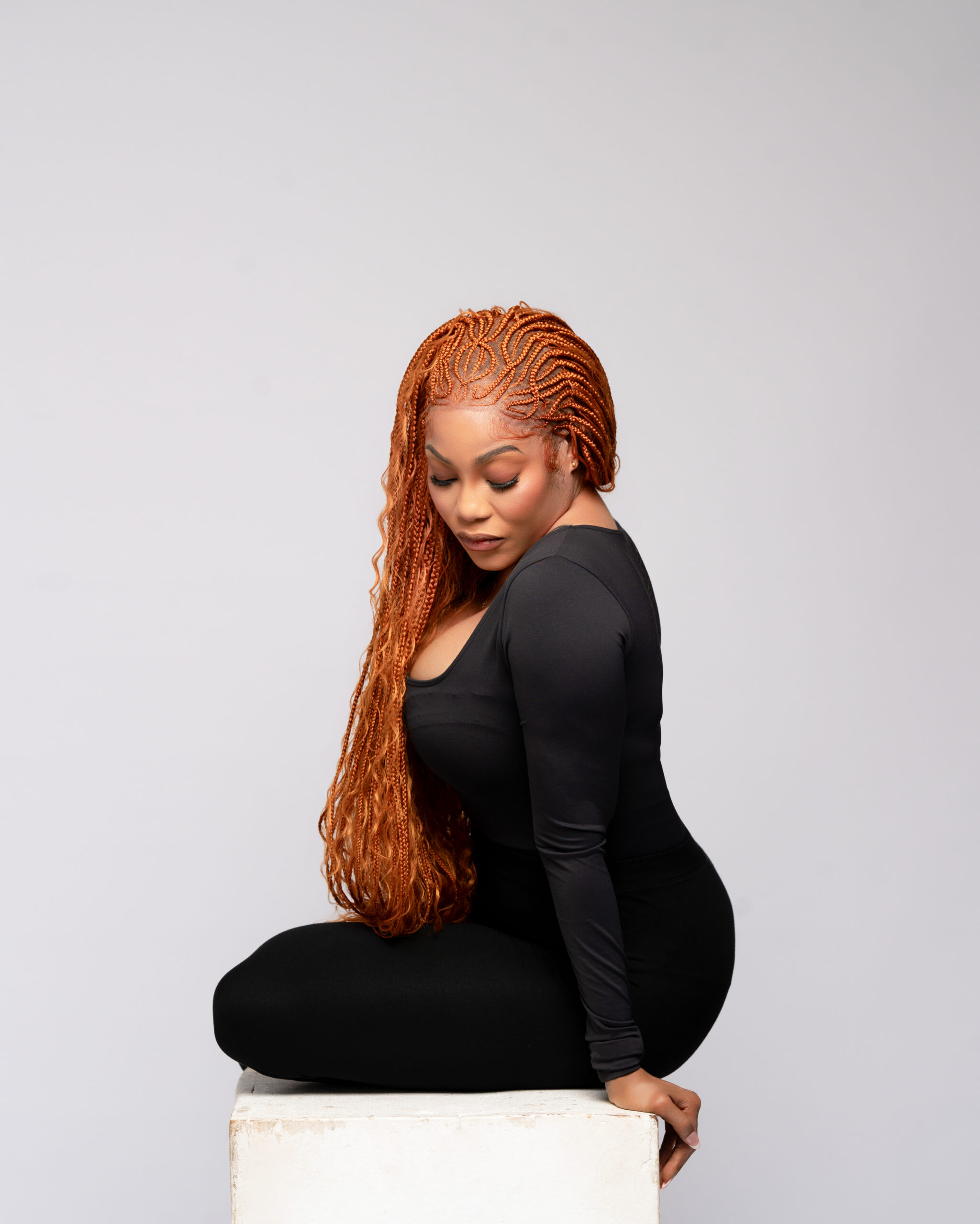 Boho Cornrows Curly Cuivré Luxe – Image 2